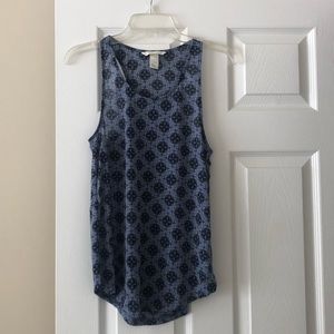 H&M Blue Pattern Print Tank Top - XS